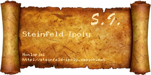 Steinfeld Ipoly névjegykártya